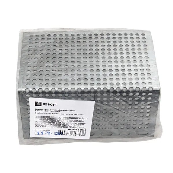 EKF Double Socket Holder Nova - Plastic - White