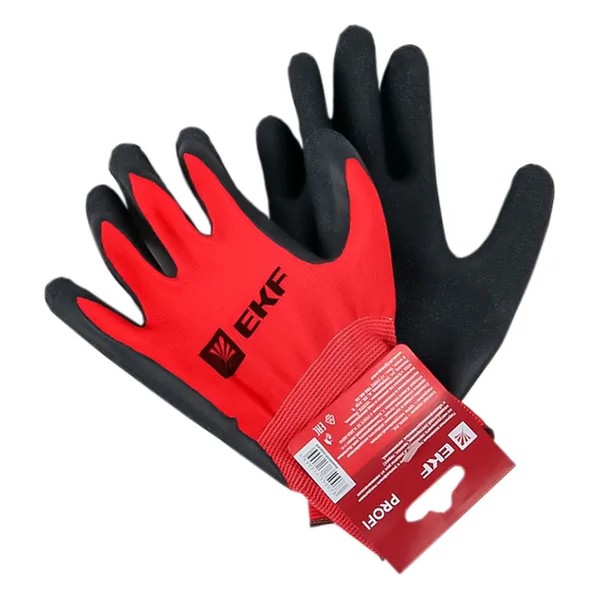 EKF Gloves Polyester Red 1