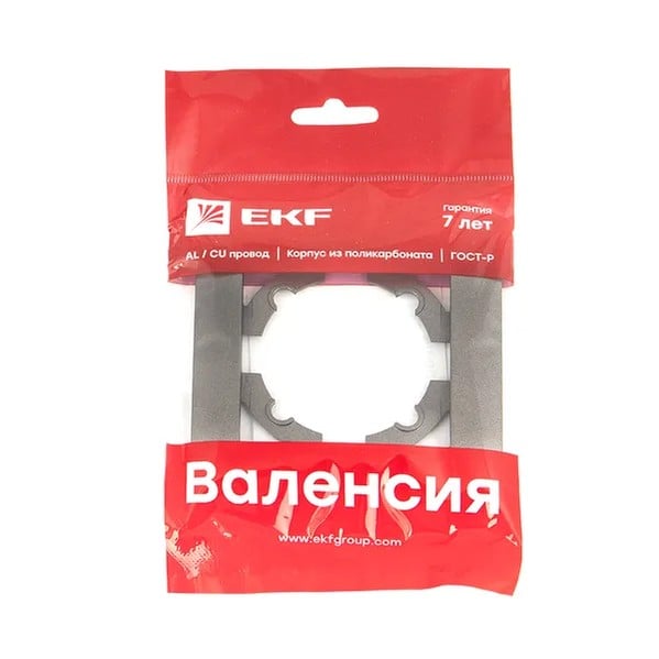 EKF Frame 1-gang Graphite Polycarbonate
