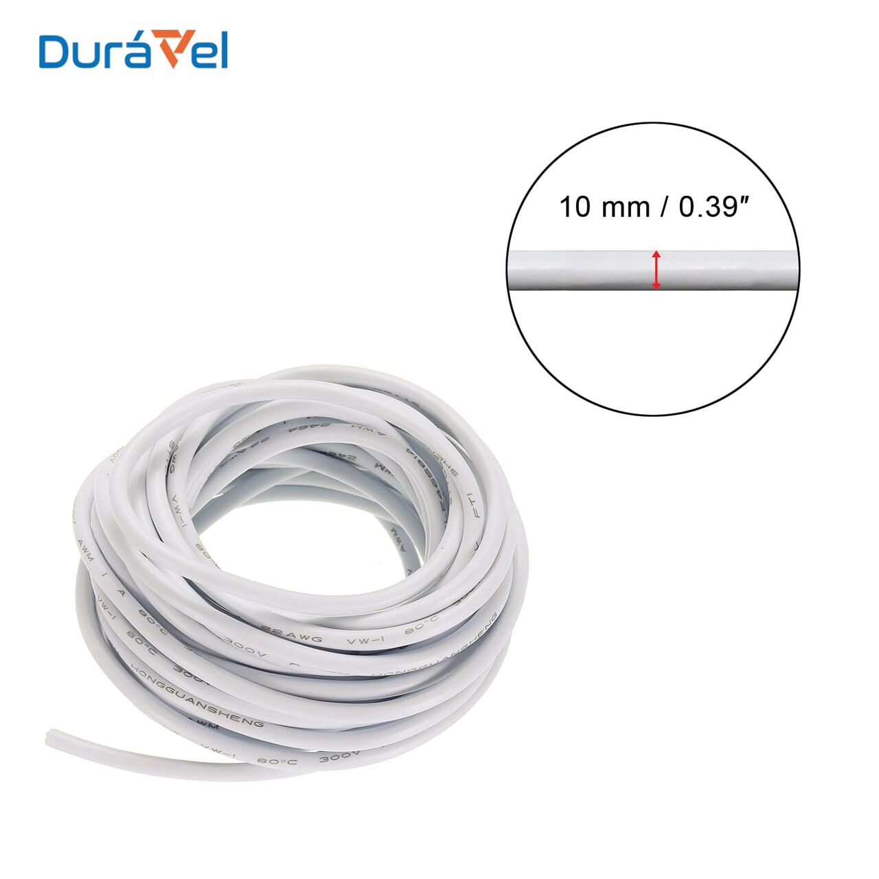 5-Core Electrical Cable Wire, White PVC Insulated, Flexible Cable for Automotive Wiring (5 CORE 5 METER, 10MM)