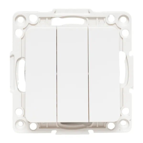 EKF Switch 3-Gang Polycarbonate White 1