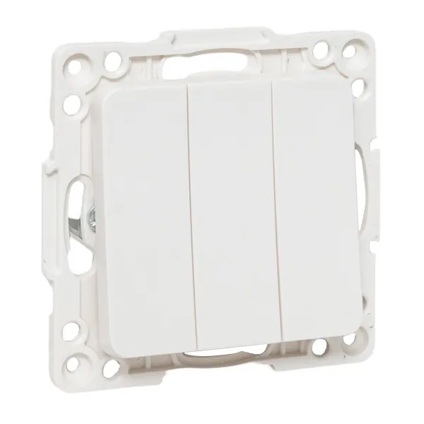 EKF Switch 3-Gang Polycarbonate White 4