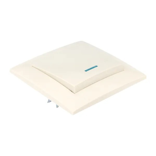 EKF Valencia Switch 1-key 10A Cream - Plastic 1