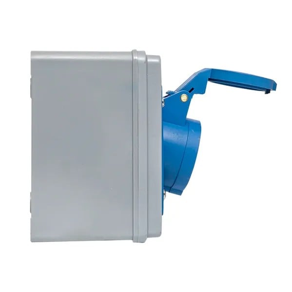 EKF Socket with Lock and Switch - Plastic - Blue 6