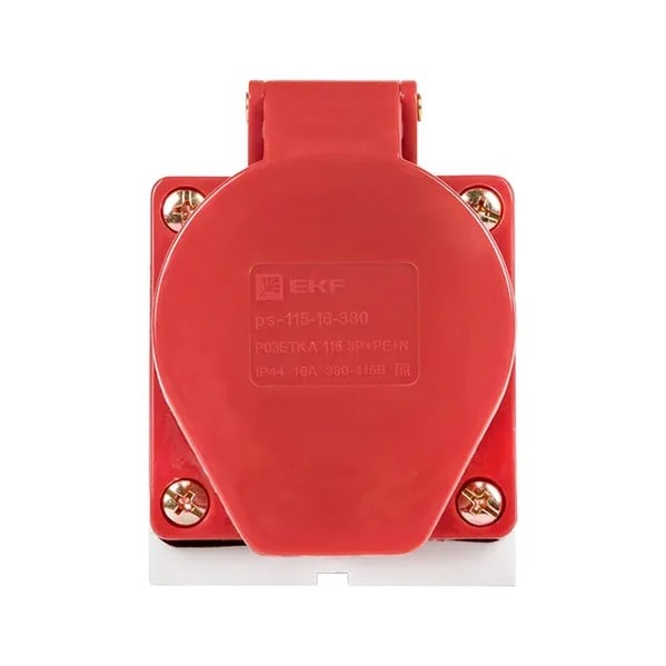EKF Socket Red Plastic 16A 3