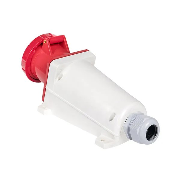 EKF Socket Red Plastic 63A 2