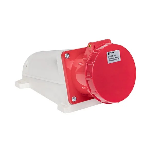 EKF Socket Red Plastic 63A 3