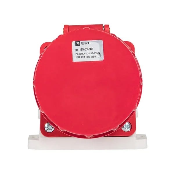 EKF Socket Red Plastic 63A 7